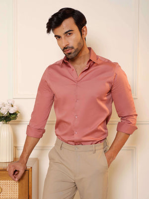 LuxeStretch™ Shirt in Rose Metal