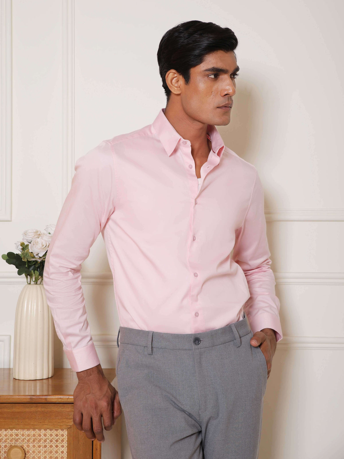 LuxeStretch™ Shirt in Ice Pink