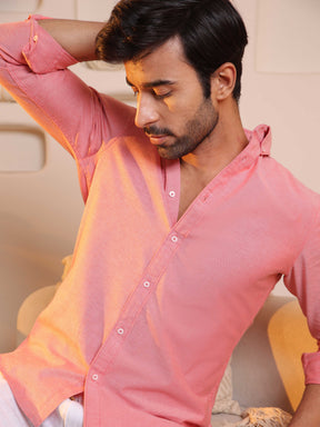 OxfordFlex™ Shirt in Light Red - Slim Fit