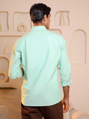 OxfordFlex™Shirt in Light Green - Slim Fit