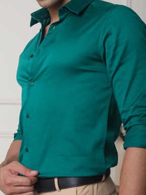 Luxestretch™ Teal Shirt & Movelite™ Sand Trousers
