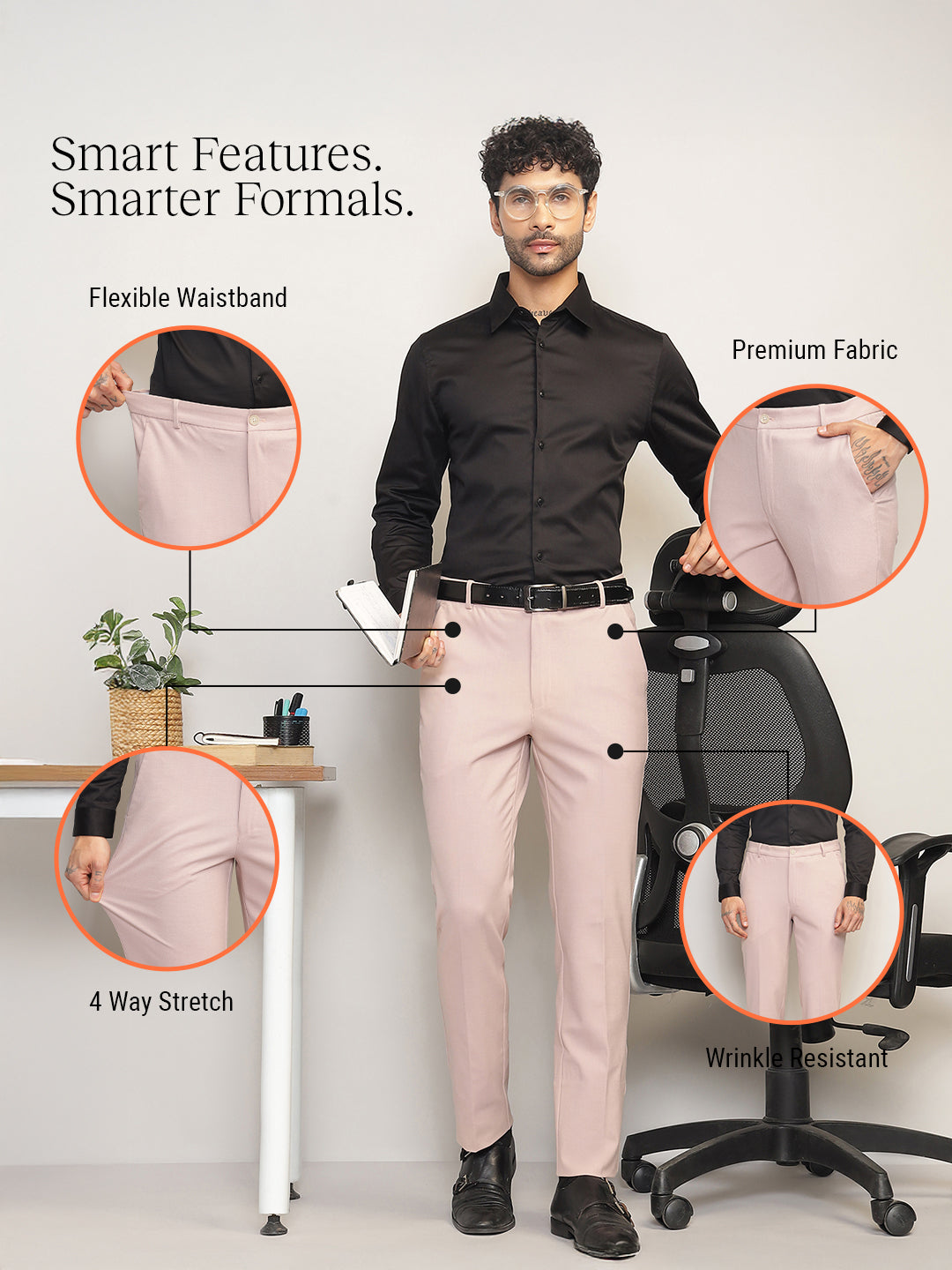 MoveLite™ Trousers in Light Peach