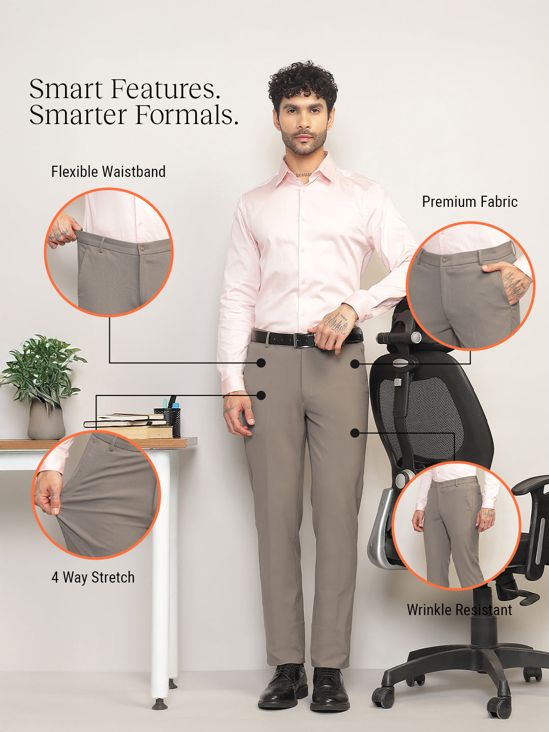 MoveLite™ Trousers in Stone Grey