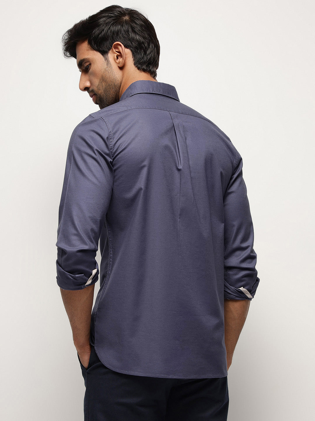 OxfordFlex™ Shirt in Ash Blue-Slim Fit