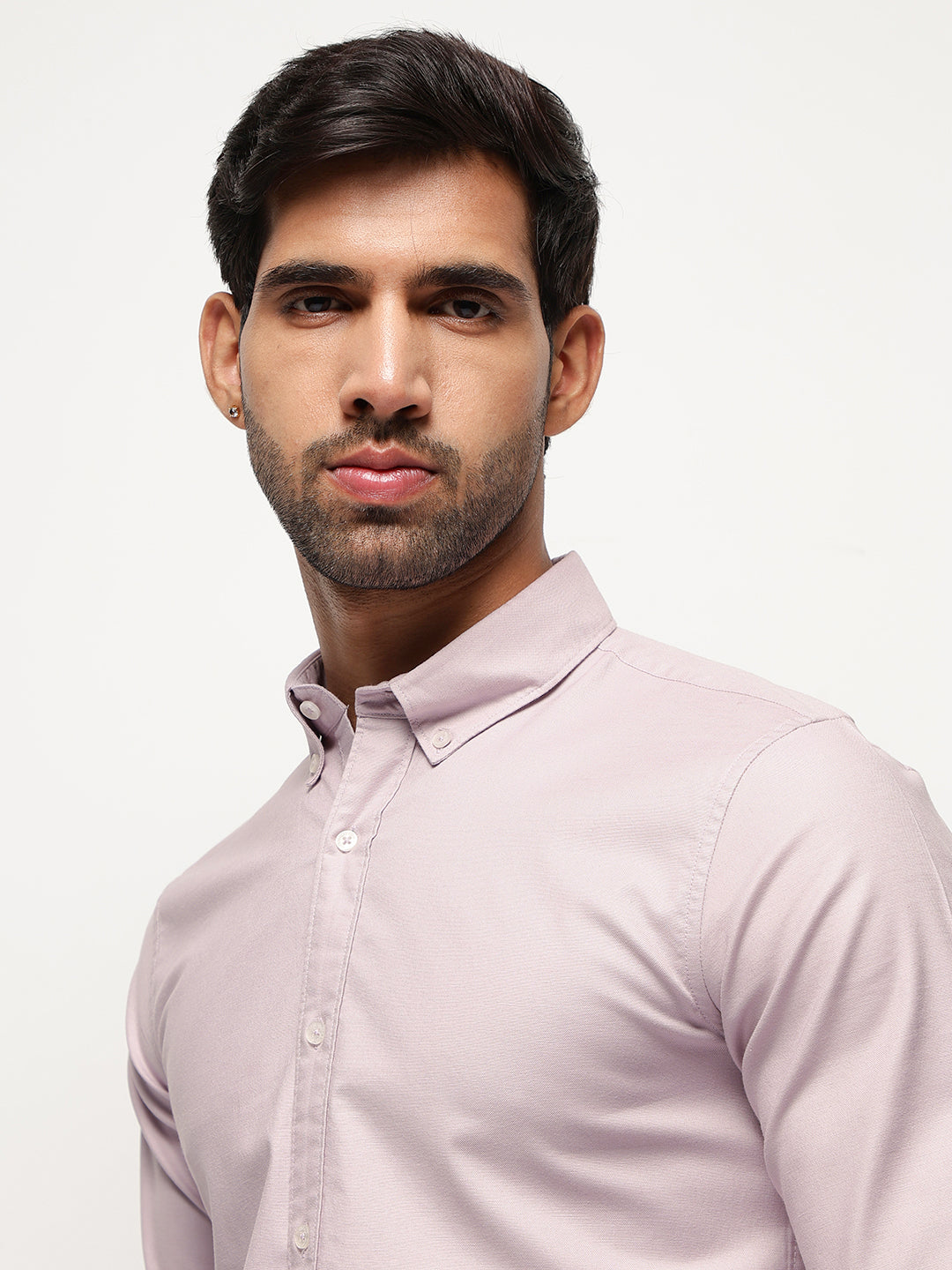 OxfordFlex™ Shirt in Purple Ash -Slim Fit