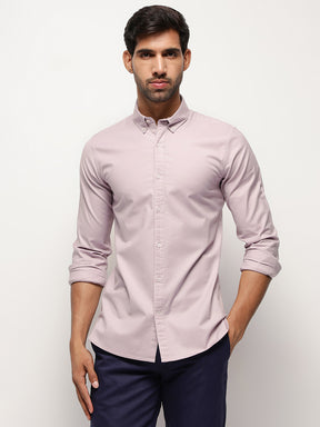 OxfordFlex™ Shirt in Purple Ash -Slim Fit