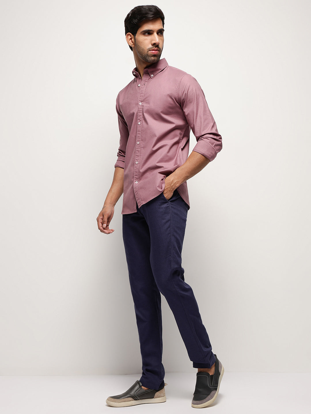 OxfordFlex™ Shirt in Roseberry-Slim Fit