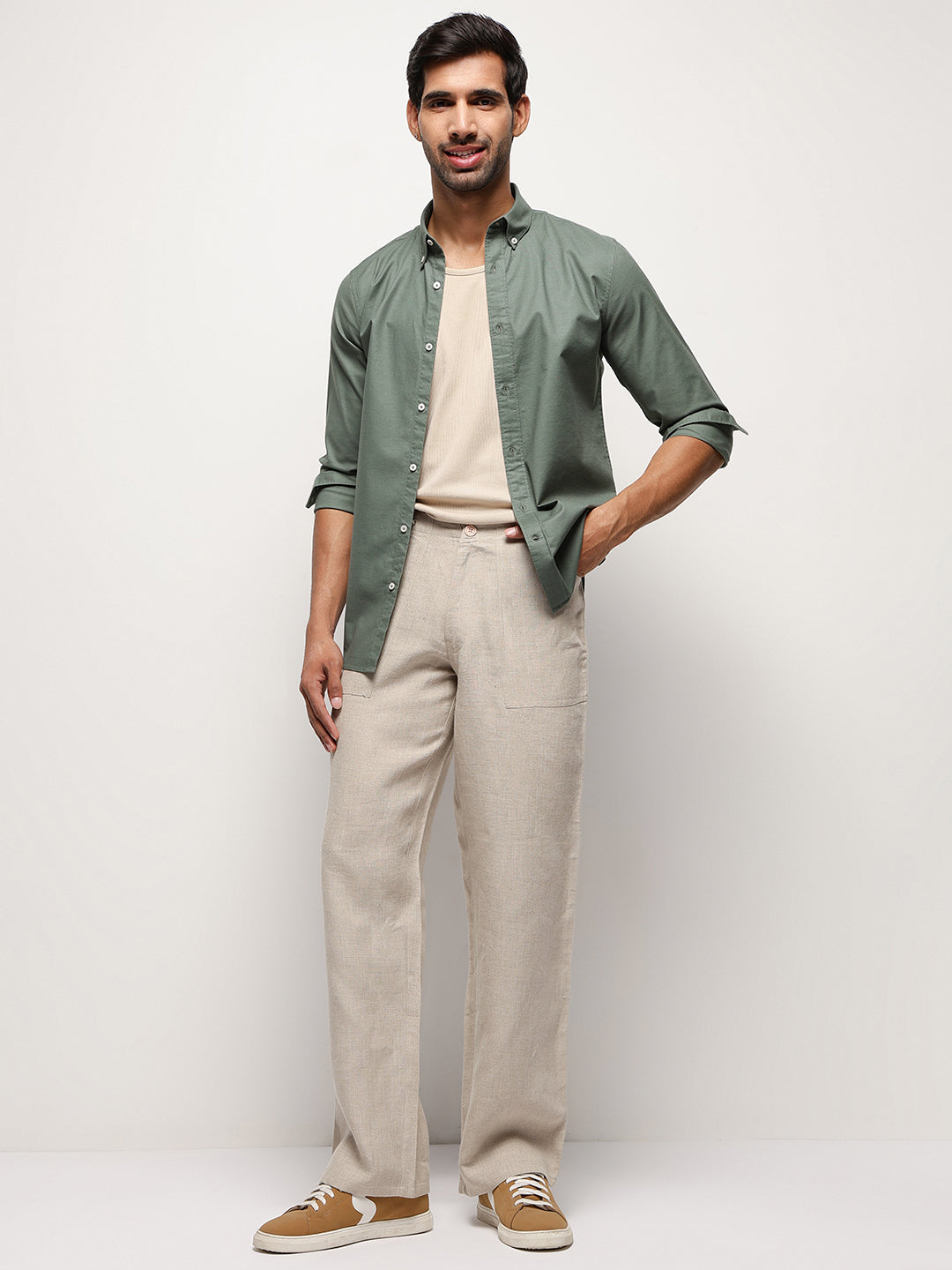 OxfordFlex™ Shirt in Seawood -Slim Fit