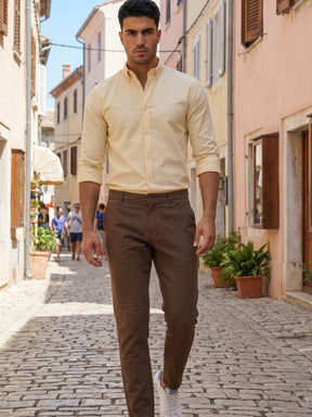 OxfordFlex™ Shirt in Yellow-Slim Fit