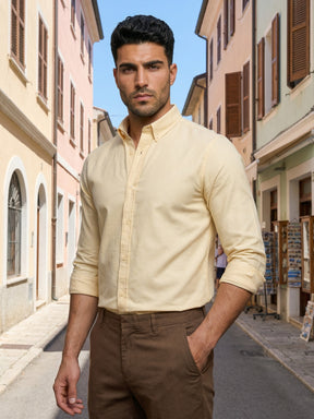 OxfordFlex™ Shirt in Yellow-Slim Fit