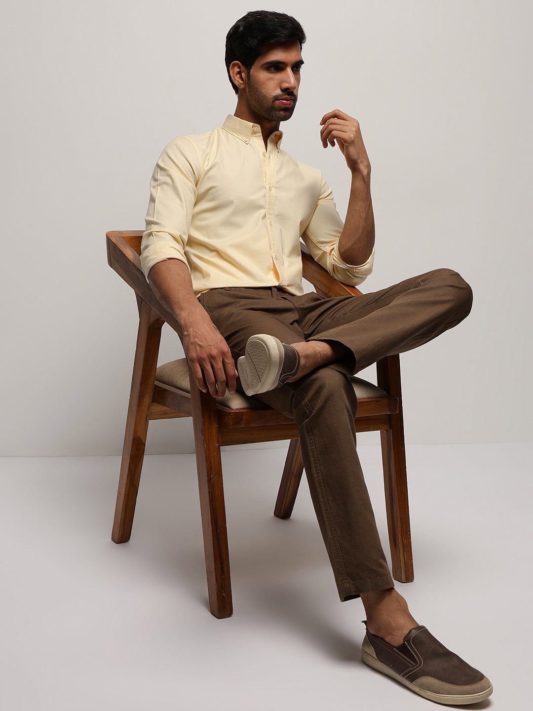 OxfordFlex™ Shirt in Yellow-Slim Fit