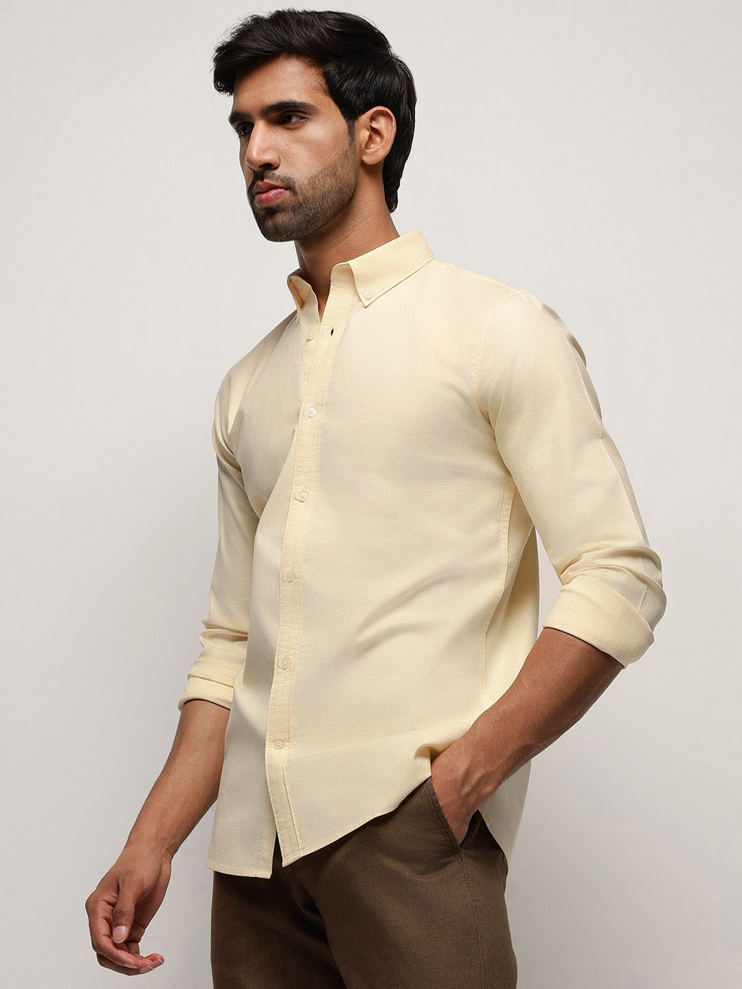 OxfordFlex™ Shirt in Yellow-Slim Fit