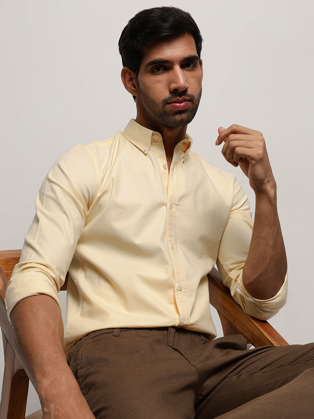 OxfordFlex™ Shirt in Yellow-Slim Fit