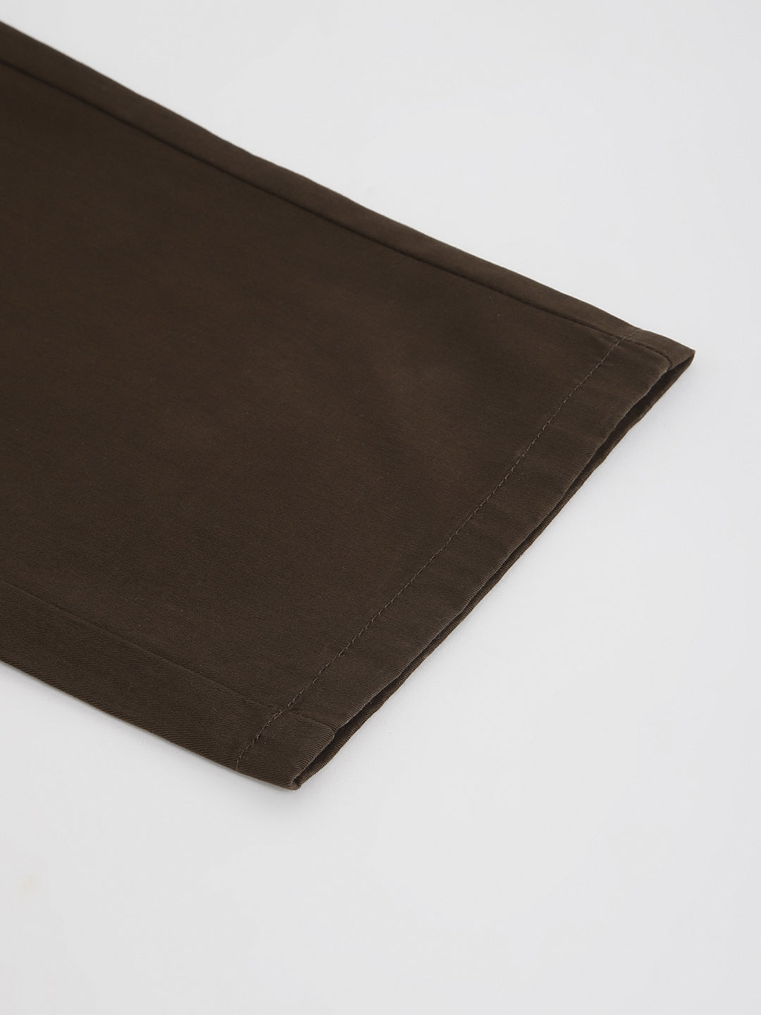 2 Way Stretch Pleated Chinos in Chocolate Brown- Comfort Fit