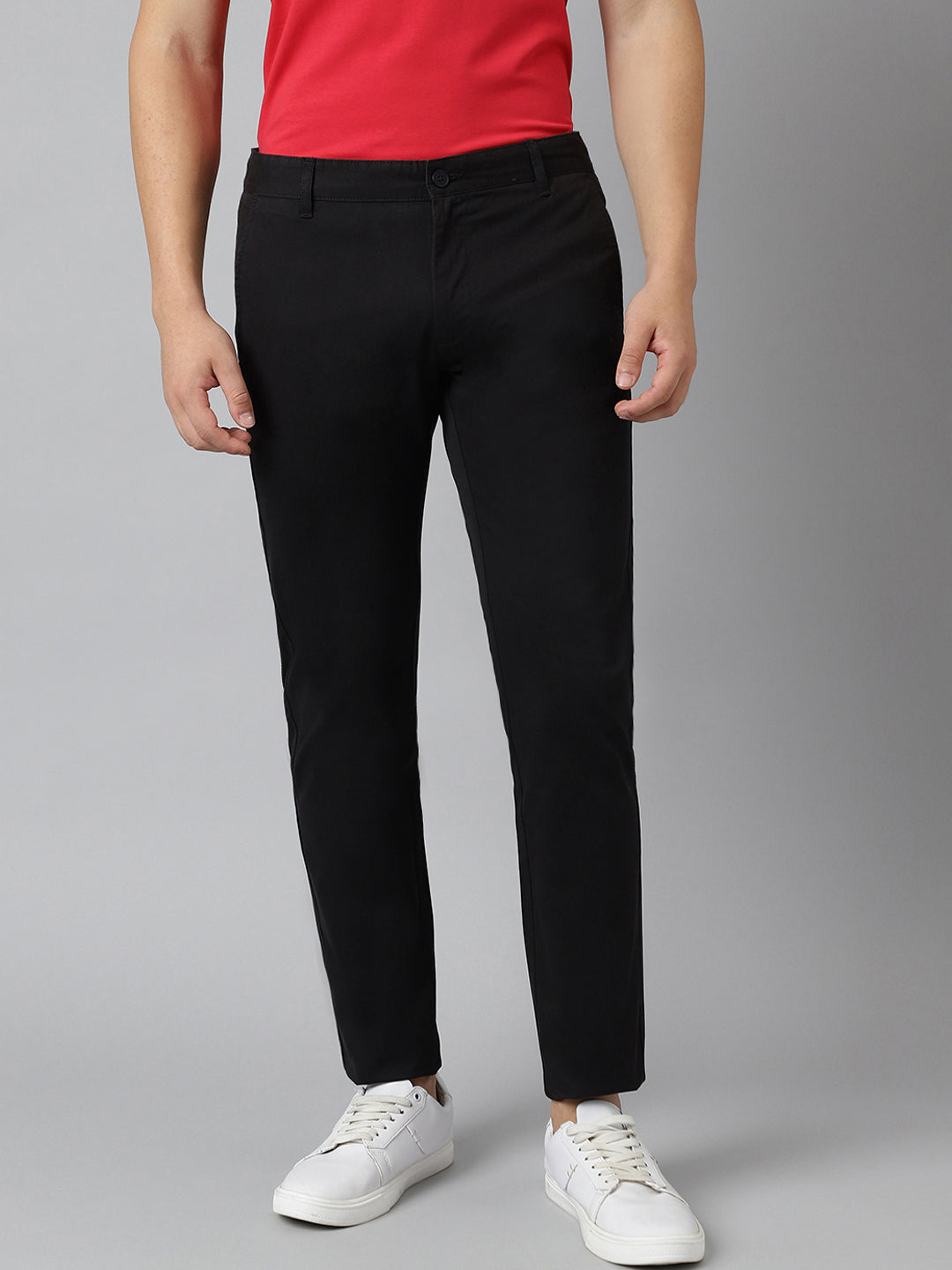 2 Way Stretch Chinos Chino in Black- Slim Fit