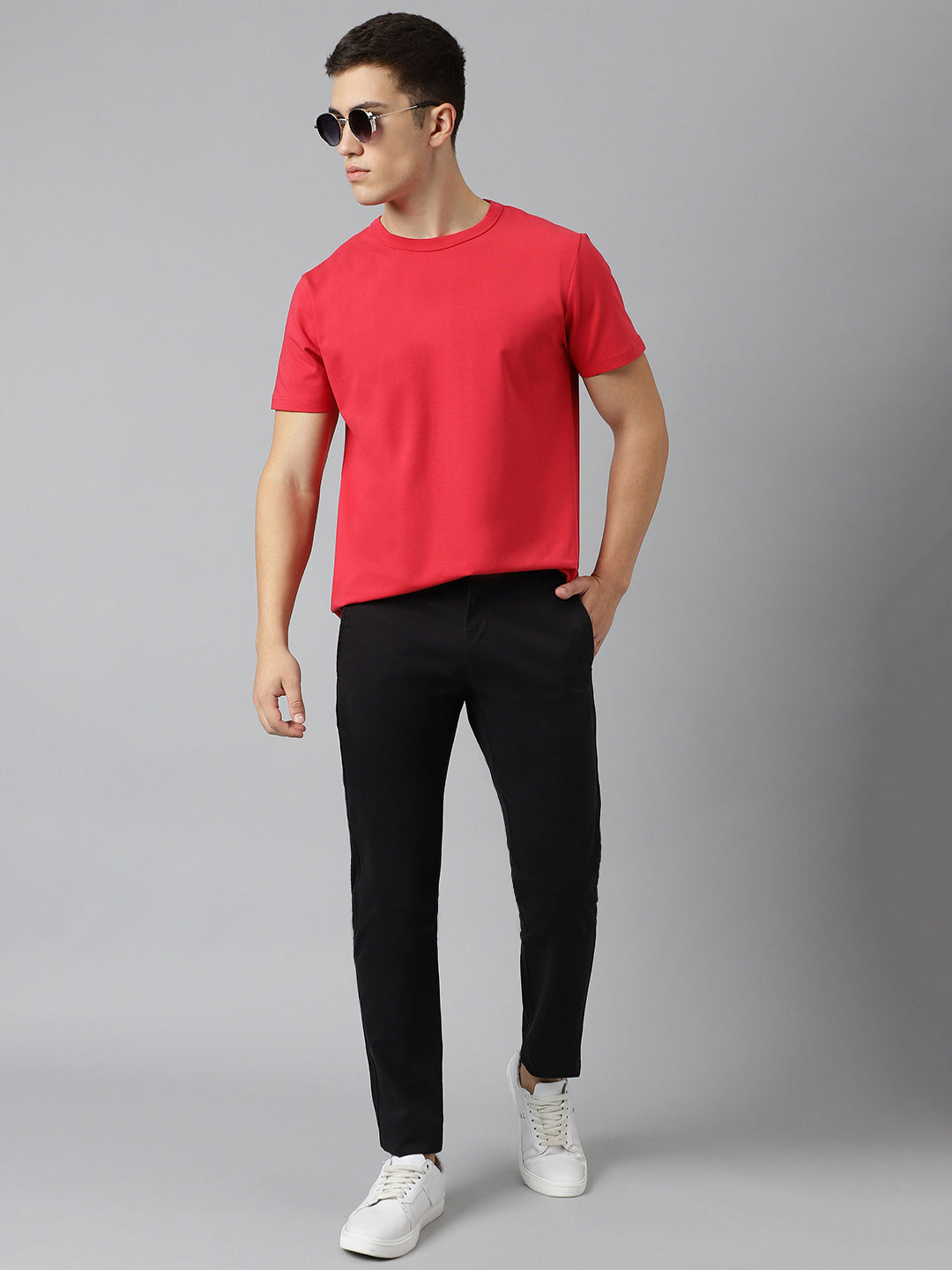 2 Way Stretch Chinos Chino in Black- Slim Fit