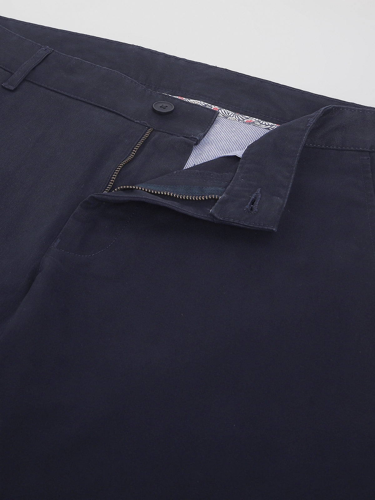 2 Way Stretch Chinos in Navy Blue- Slim Fit