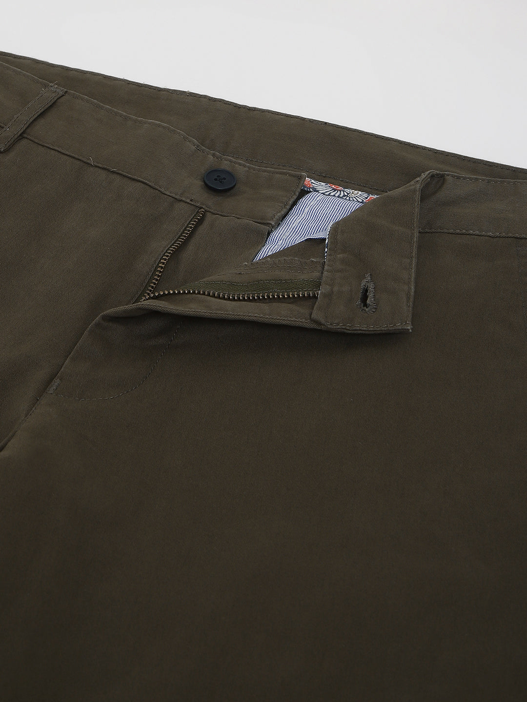 2 Way Stretch Chinos in Olive- Slim Fit