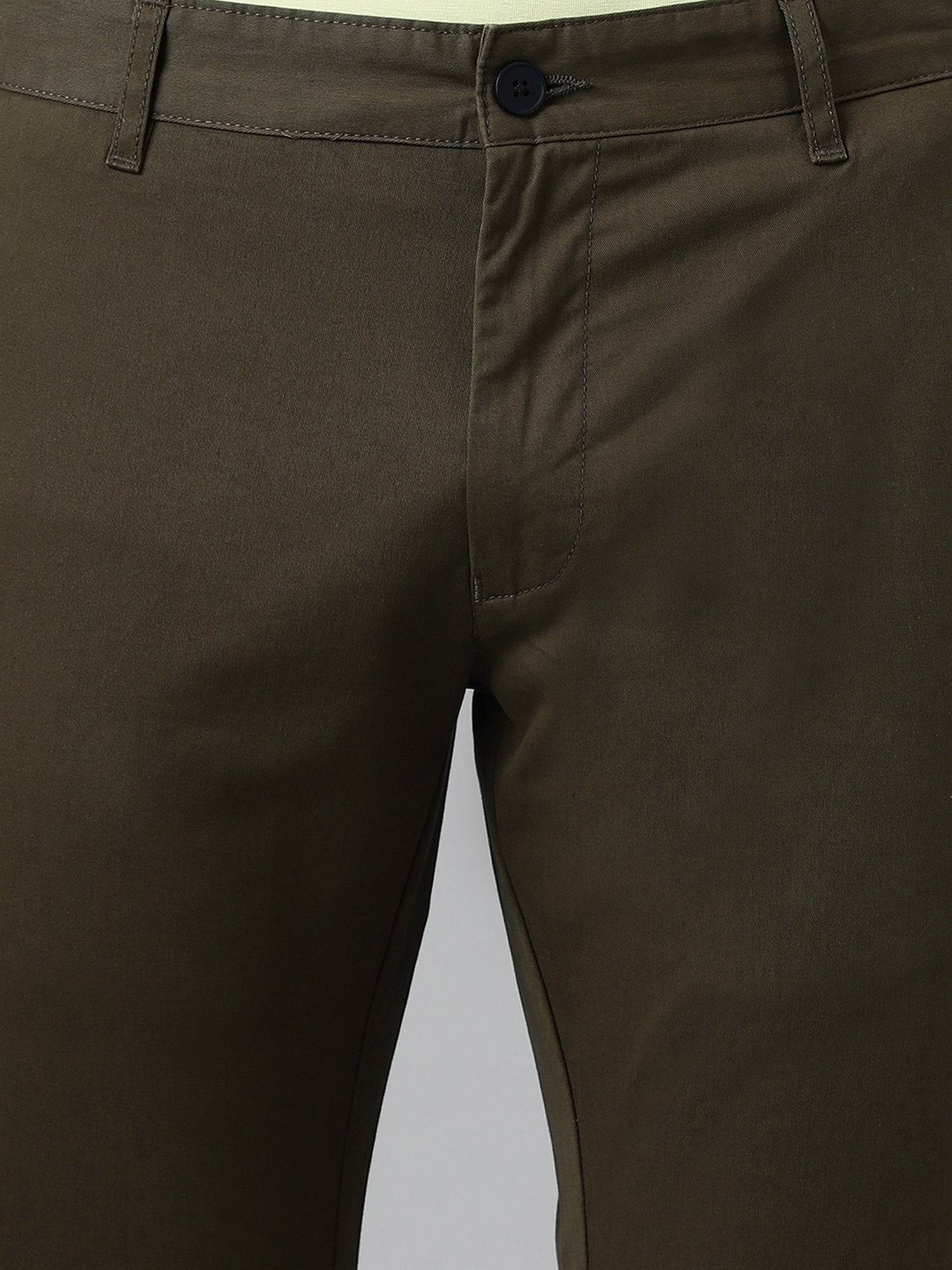 2 Way Stretch Chinos in Olive- Slim Fit
