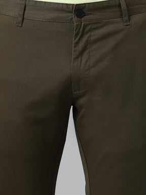 2 Way Stretch Chinos in Olive- Slim Fit