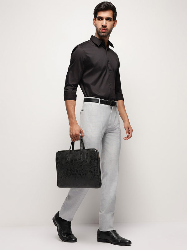 Luxestretch™ Black Shirt & Movelite™ Silvergrey Trousers