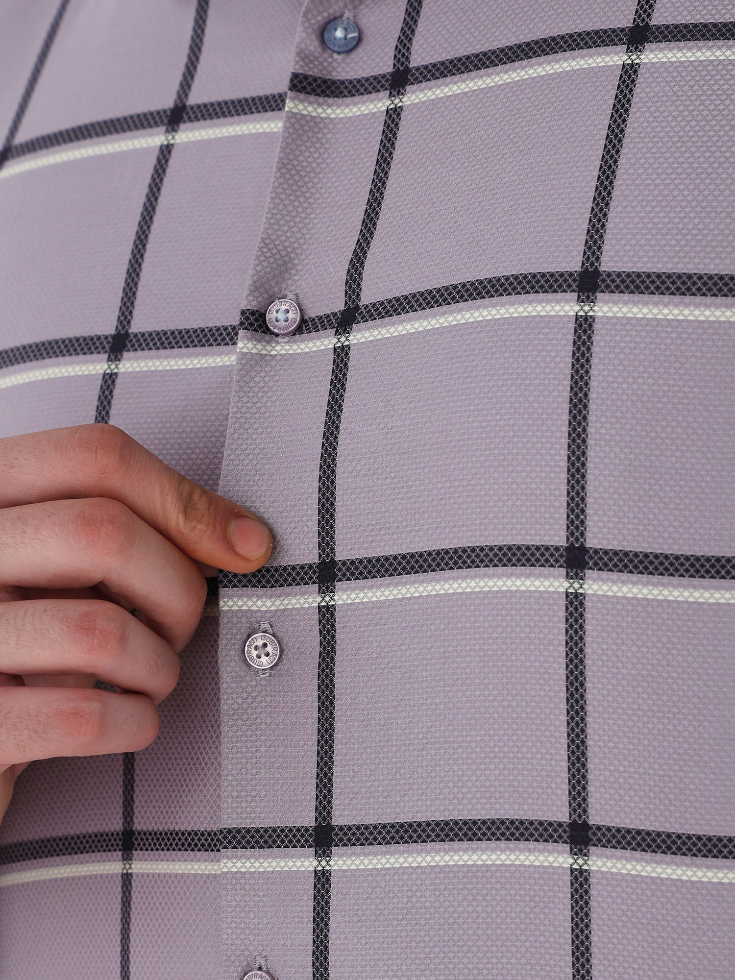 Men Slim Fit Pure Cotton Checked Formal Shirt