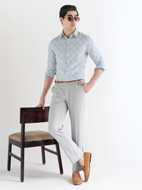 Men Slim Fit Pure Cotton Checked Formal Shirt