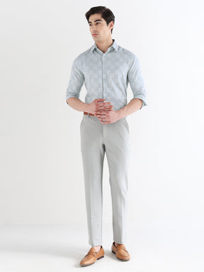 Men Slim Fit Pure Cotton Checked Formal Shirt