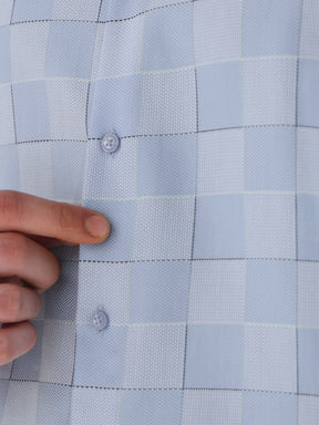Men Comfort Fit Pure Cotton Checked Formal Shirt