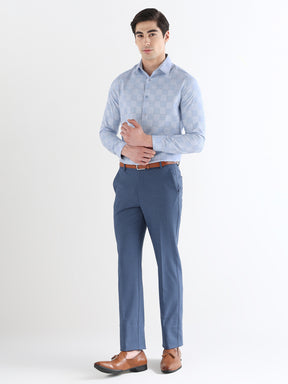 Men Comfort Fit Pure Cotton Checked Formal Shirt