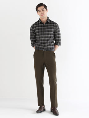 Men Slim Fit Pure Cotton Checked Formal Shirt