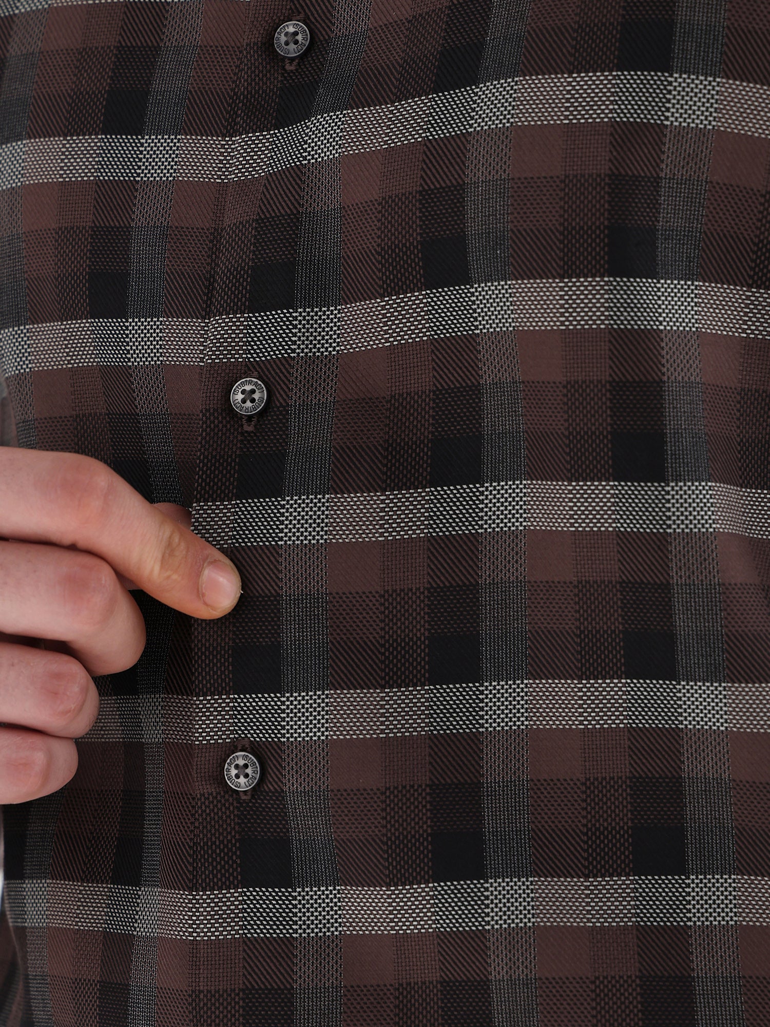 Men Slim Fit Pure Cotton Checked Formal Shirt