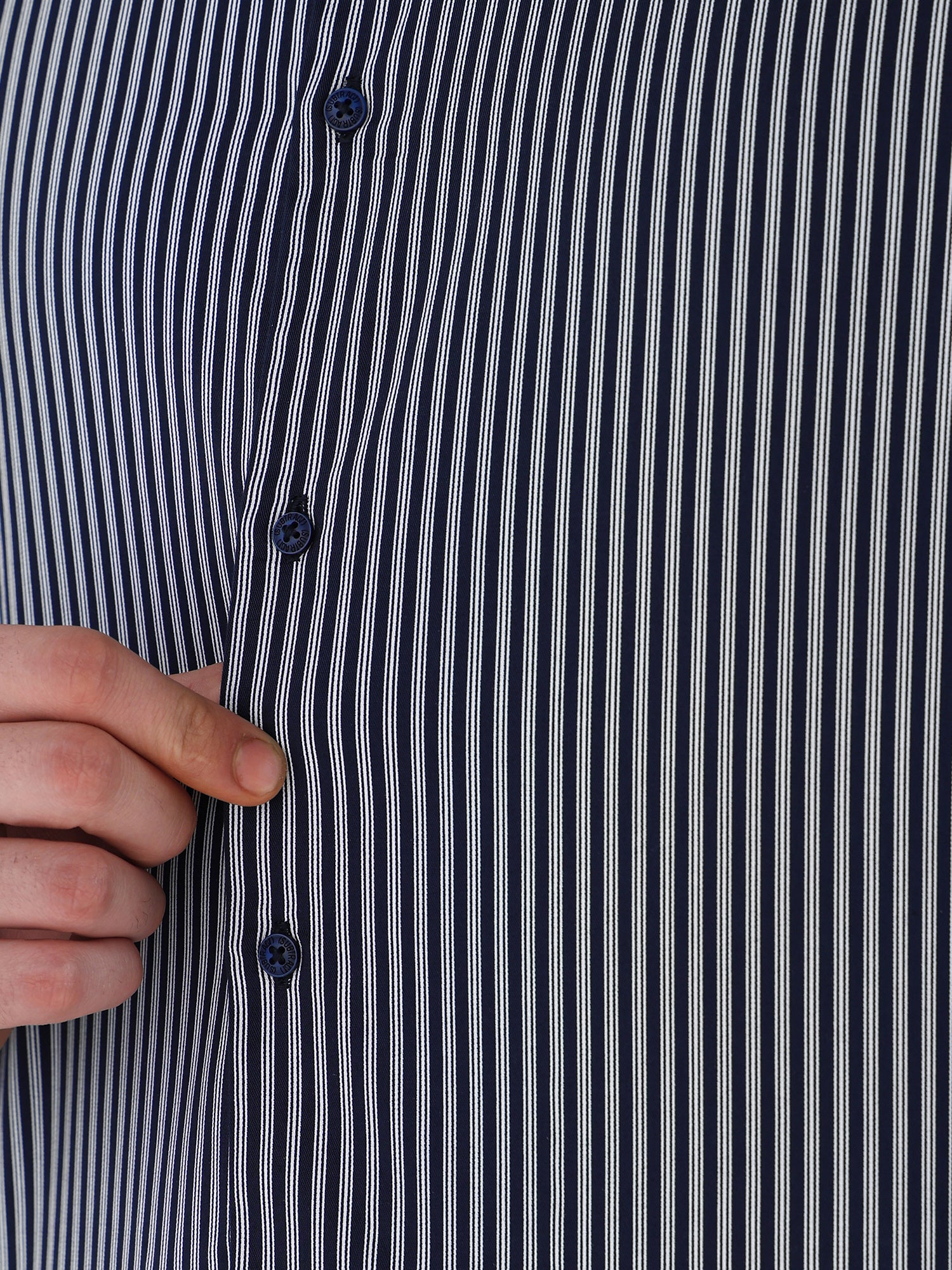 Men Slim Fit Pure Cotton Striped Formal Shirt