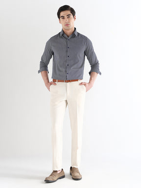Men Slim Fit Pure Cotton Striped Formal Shirt