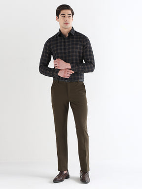 Men Slim Fit Pure Cotton Checked Formal Shirt