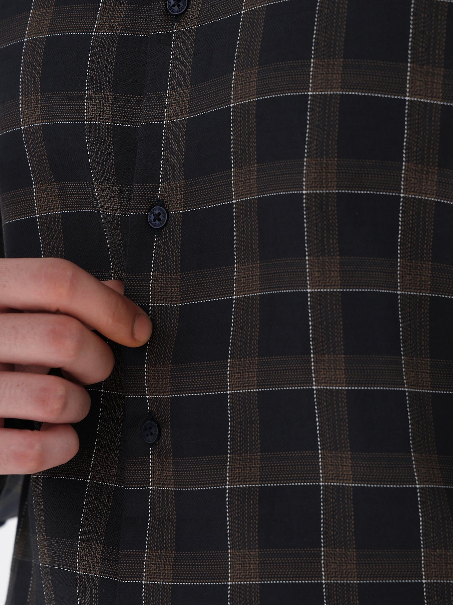 Men Slim Fit Pure Cotton Checked Formal Shirt