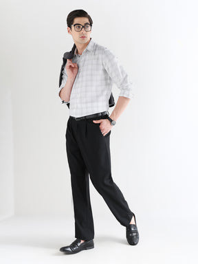 Men Slim Fit Pure Cotton Checked Formal Shirt