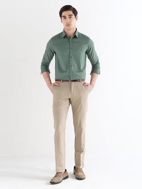 Men Comfort Fit Pure Cotton Checked Formal Shirt