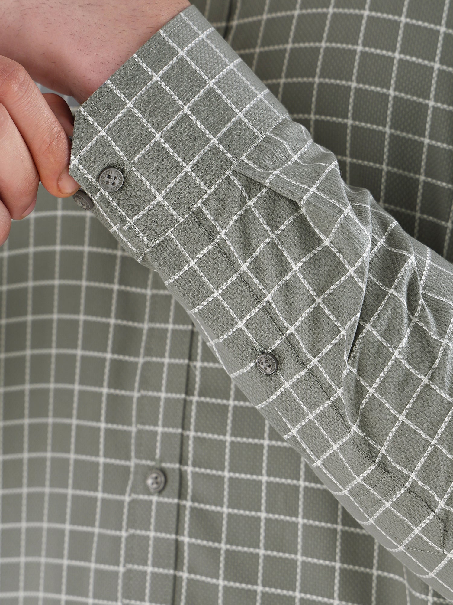 Men Comfort Fit Pure Cotton Checked Formal Shirt
