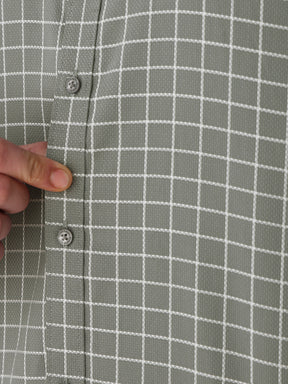 Men Comfort Fit Pure Cotton Checked Formal Shirt