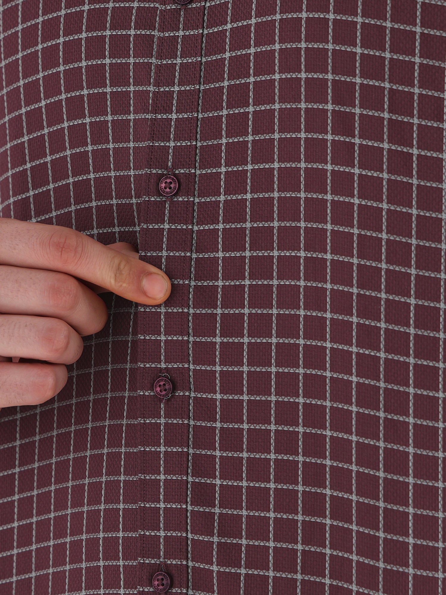 Men Comfort Fit Pure Cotton Checked Formal Shirt