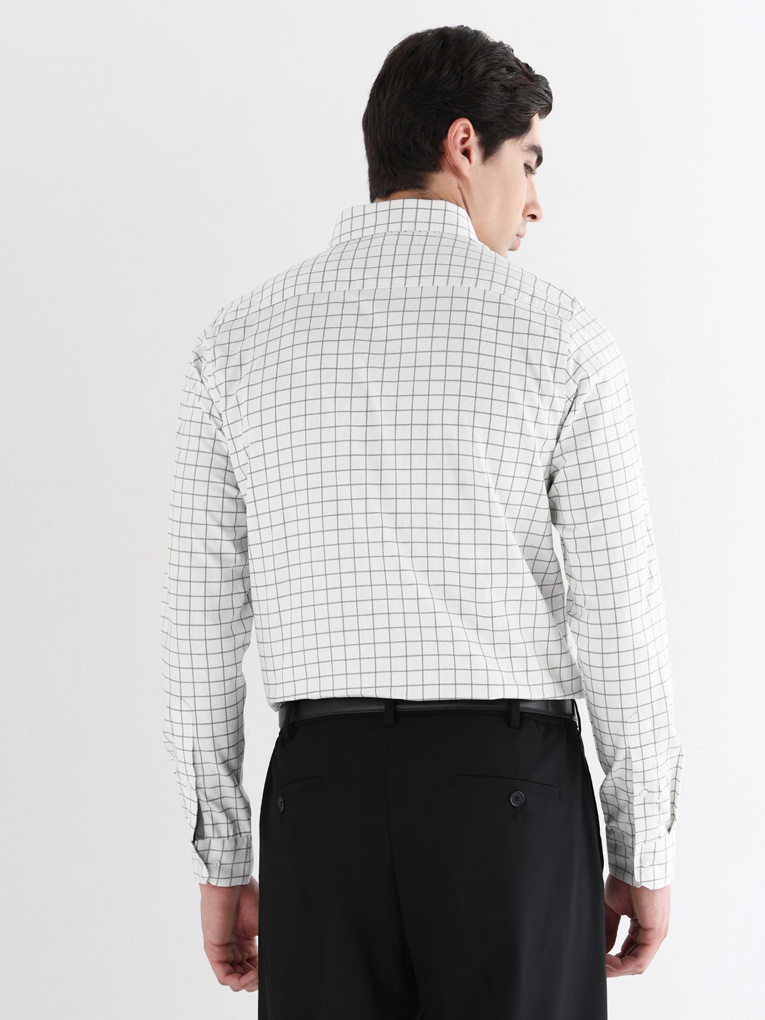 Men Comfort Fit Pure Cotton Checked Formal Shirt
