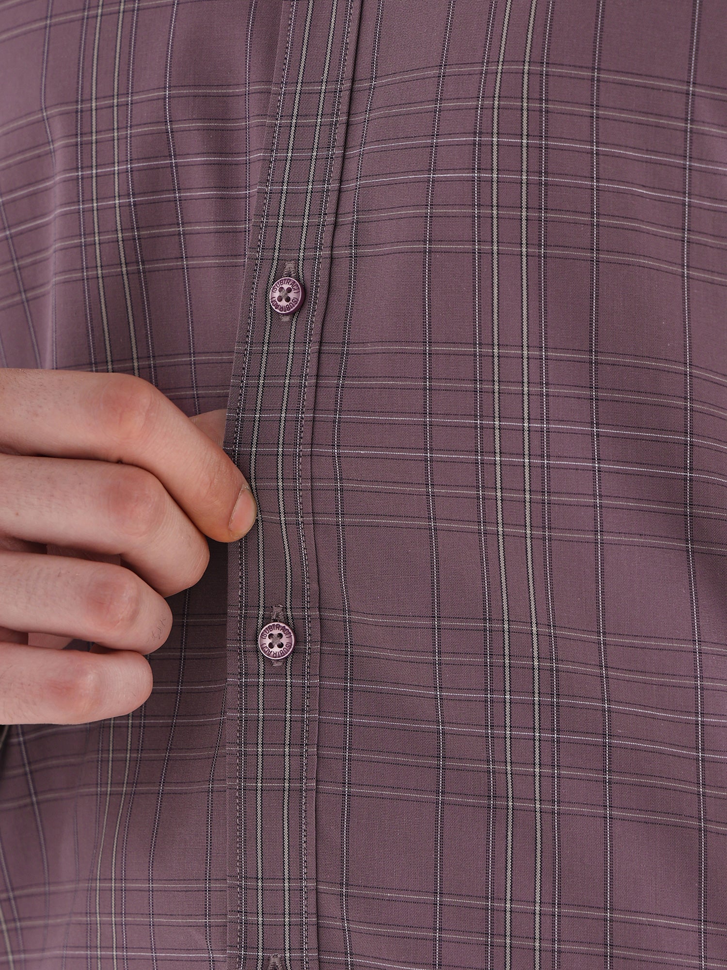 Men Comfort Fit Pure Cotton Checked Formal Shirt