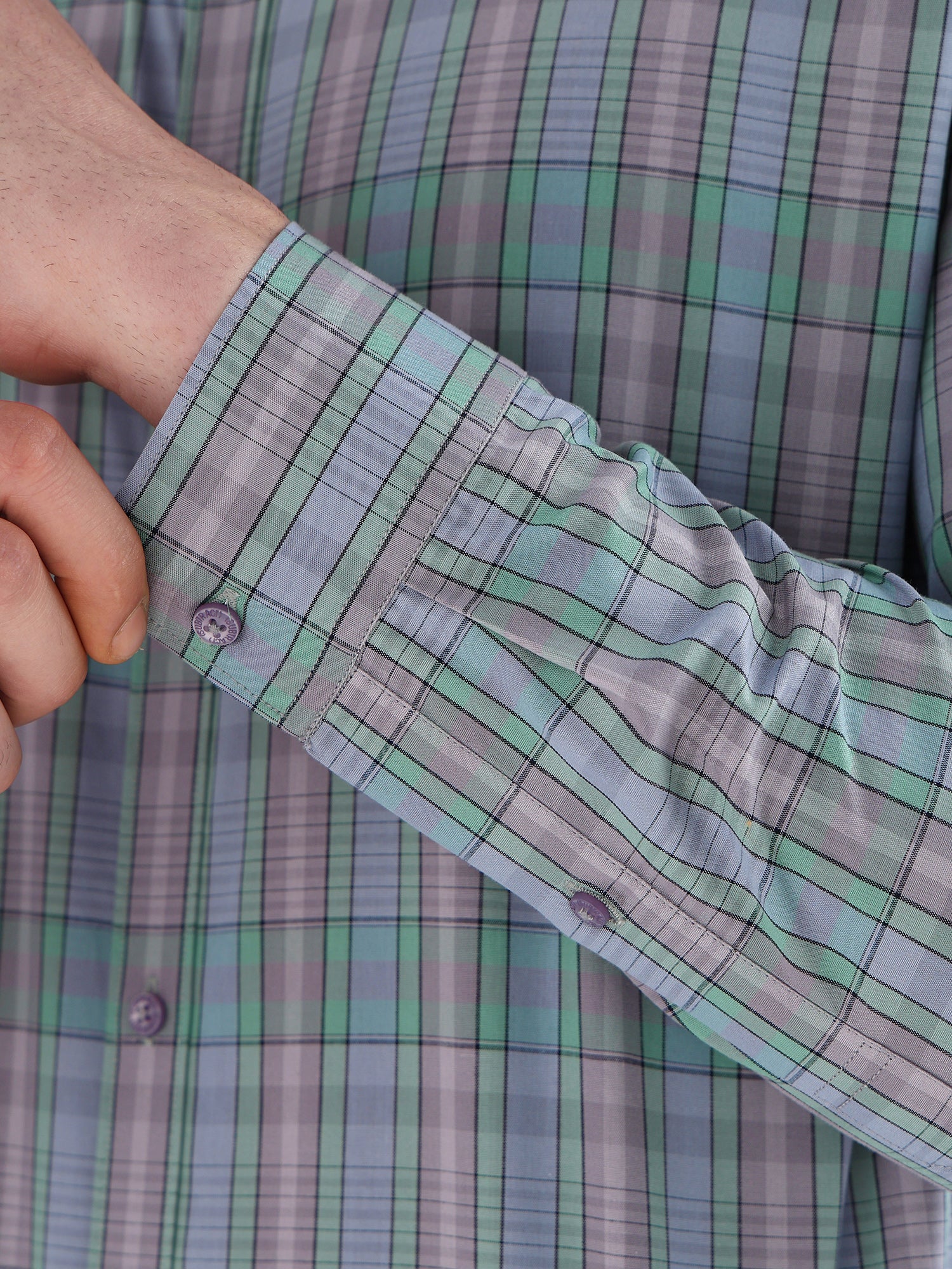 Men Comfort Fit Pure Cotton Checked Formal Shirt