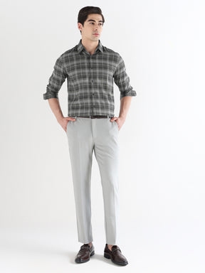 Men Comfort Fit Pure Cotton Checked Formal Shirt