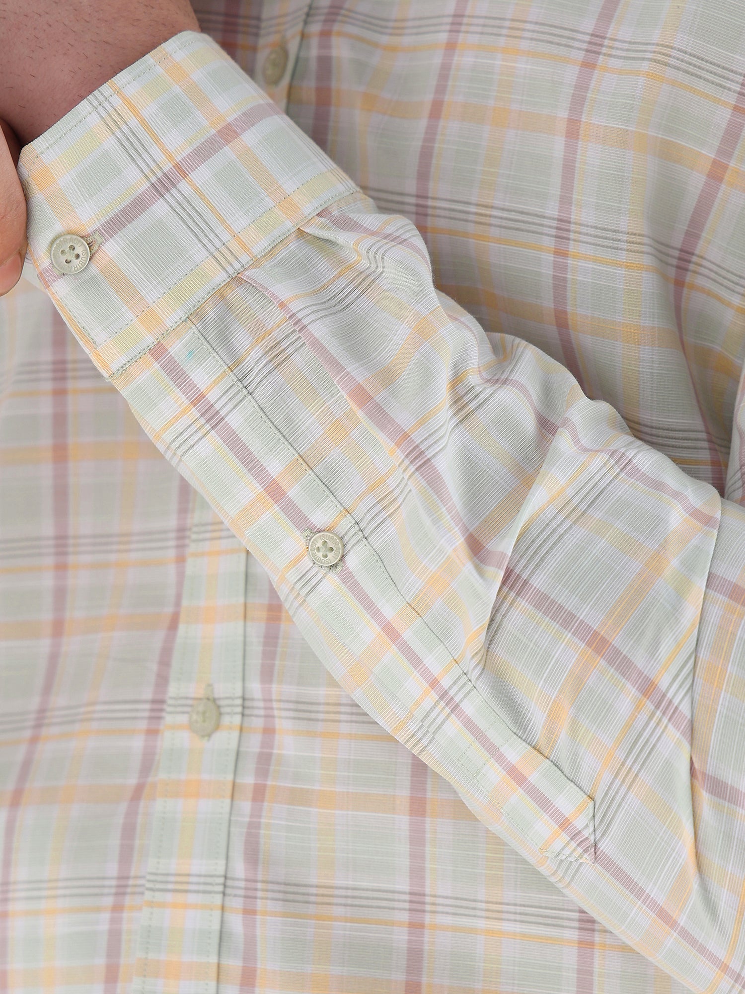 Men Comfort Fit Pure Cotton Checked Formal Shirt