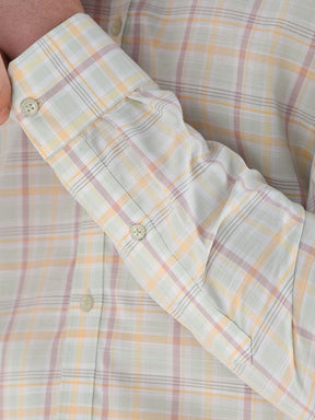 Men Comfort Fit Pure Cotton Checked Formal Shirt