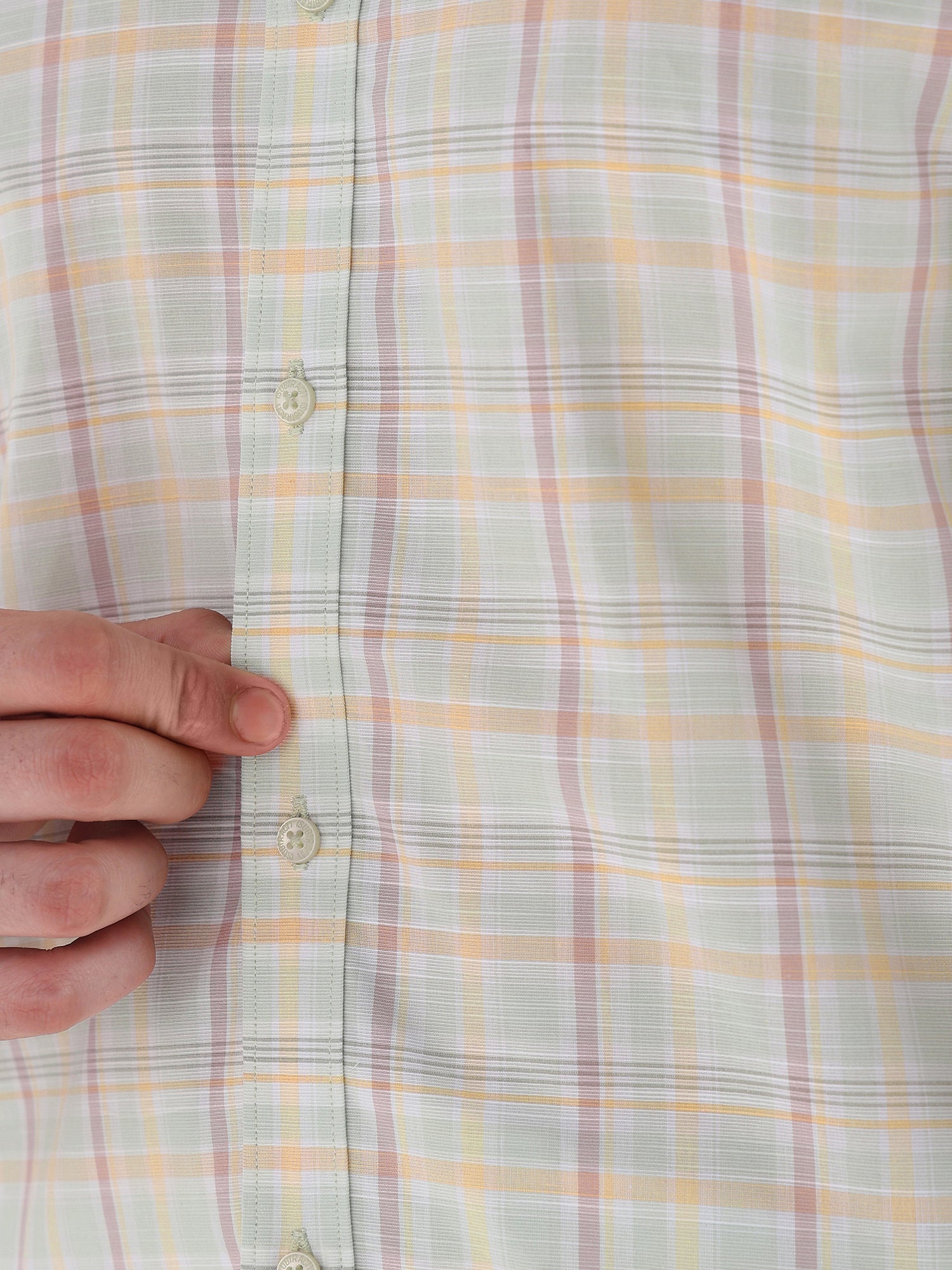 Men Comfort Fit Pure Cotton Checked Formal Shirt