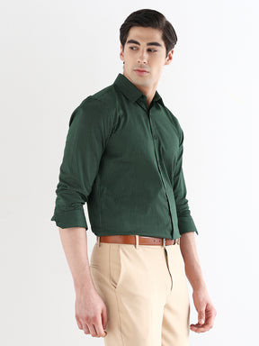 Men Comfort Fit Pure Cotton Checked Formal Shirt