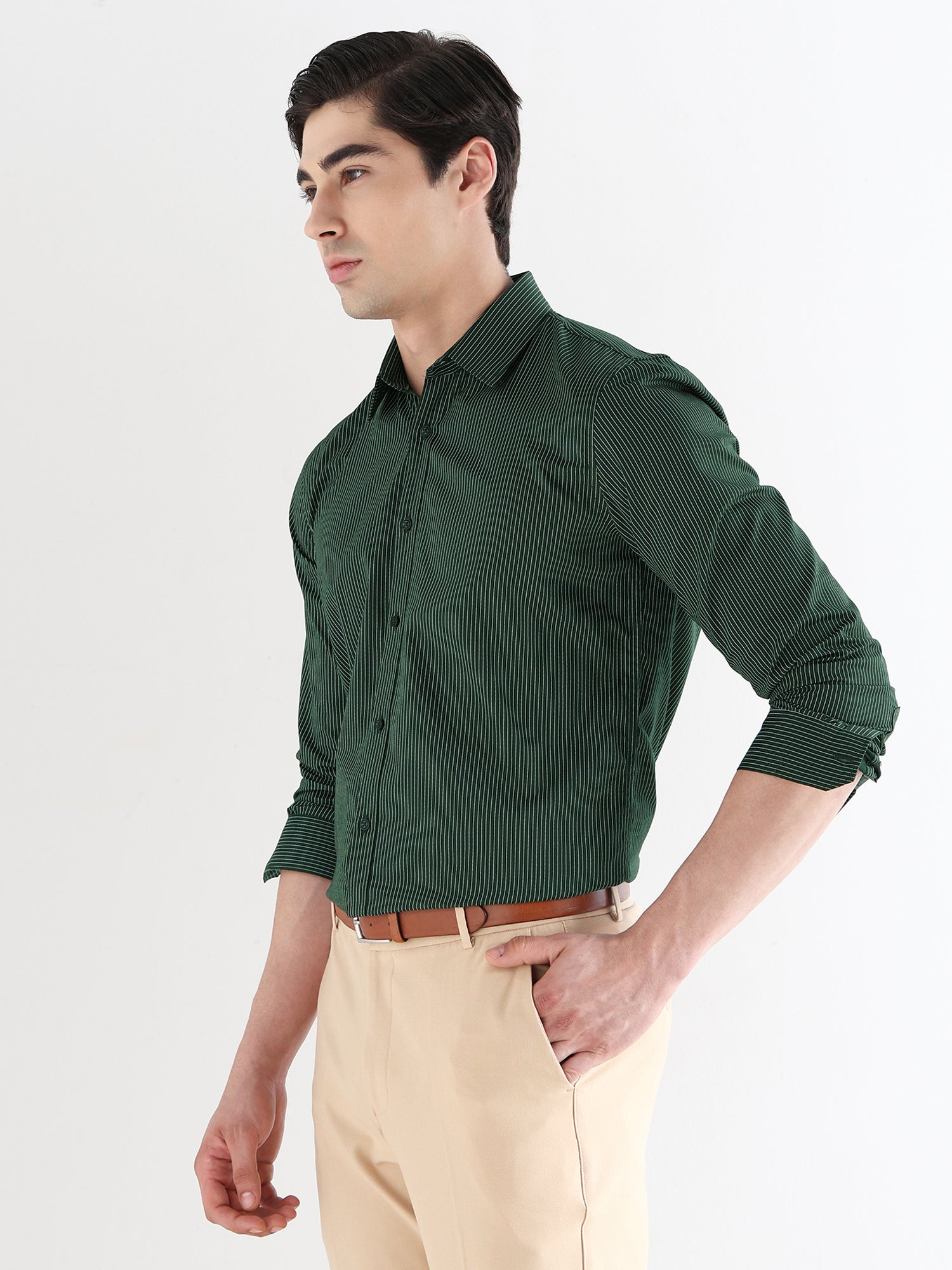 Men Comfort Fit Pure Cotton Checked Formal Shirt